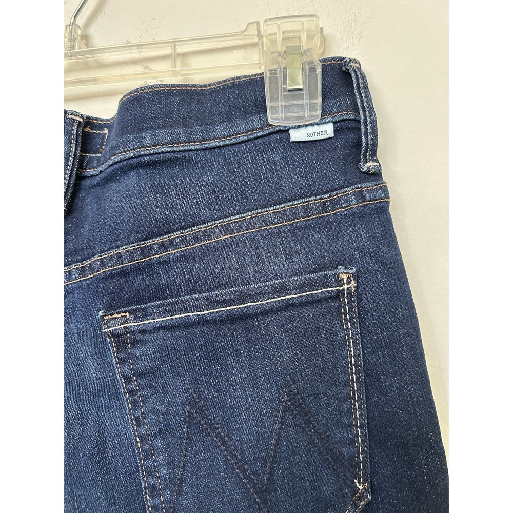 MOTHER Insider Crop Step Fray Jeans Not Rough Enough Blue Womens Size 29 - Picture 5 of 8